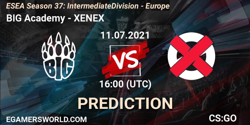 BIG Academy - XENEX: Maç tahminleri. 11.07.2021 at 16:00, Counter-Strike (CS2), ESEA Season 37: Intermediate Division - Europe