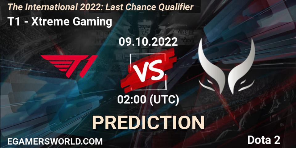 T1 - Xtreme Gaming: Maç tahminleri. 09.10.22, Dota 2, The International 2022: Last Chance Qualifier