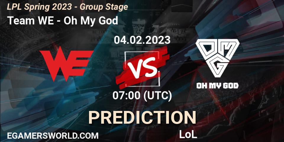 Team WE - Oh My God: Maç tahminleri. 04.02.23, LoL, LPL Spring 2023 - Group Stage
