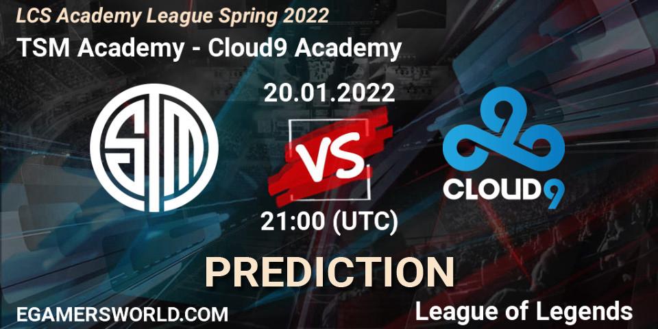 TSM Academy - Cloud9 Academy: Maç tahminleri. 20.01.22, LoL, LCS Academy League Spring 2022