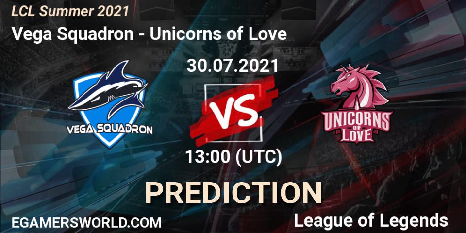 Vega Squadron - Unicorns of Love: Maç tahminleri. 30.07.2021 at 14:00, LoL, LCL Summer 2021
