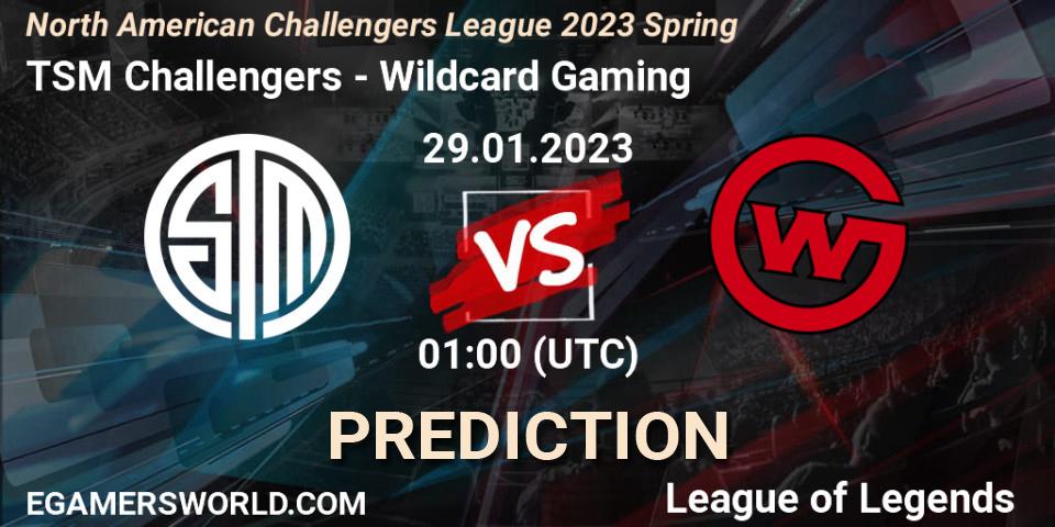 TSM Challengers - Wildcard Gaming: Maç tahminleri. 29.01.23, LoL, NACL 2023 Spring - Group Stage