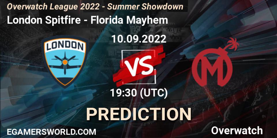 London Spitfire - Florida Mayhem: Maç tahminleri. 10.09.22, Overwatch, Overwatch League 2022 - Summer Showdown