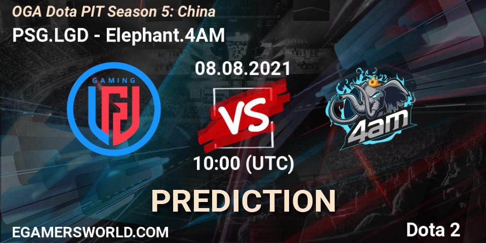 PSG.LGD - Elephant.4AM: Maç tahminleri. 08.08.2021 at 09:14, Dota 2, OGA Dota PIT Season 5: China