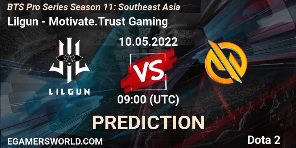 Lilgun - Motivate.Trust Gaming: Maç tahminleri. 10.05.2022 at 09:00, Dota 2, BTS Pro Series Season 11: Southeast Asia