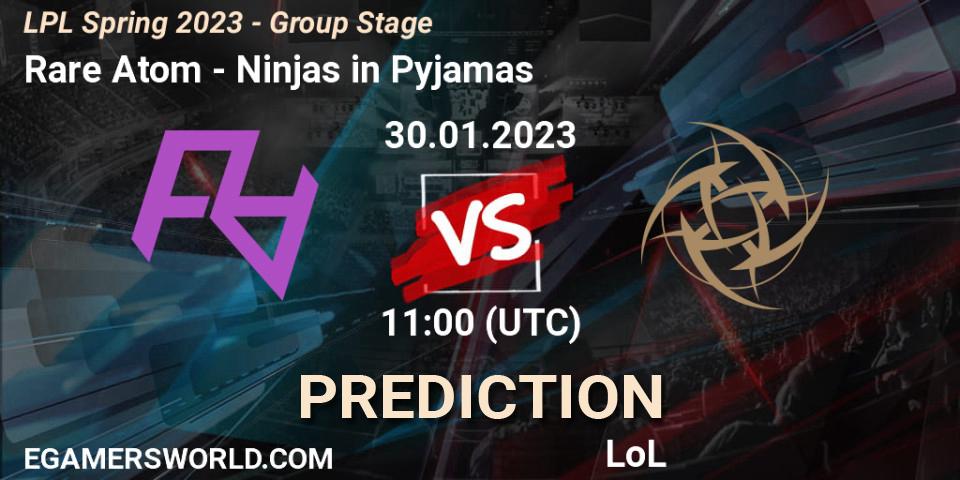 Rare Atom - Ninjas in Pyjamas: Maç tahminleri. 30.01.23, LoL, LPL Spring 2023 - Group Stage