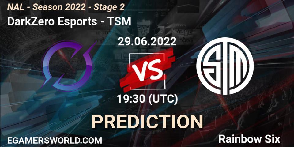 DarkZero Esports - TSM: Maç tahminleri. 29.06.22, Rainbow Six, NAL - Season 2022 - Stage 2