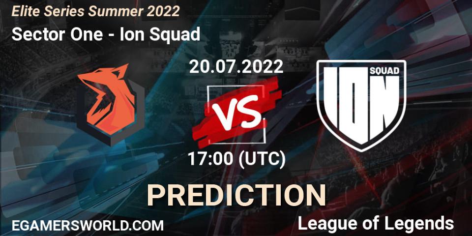 Sector One - Ion Squad: Maç tahminleri. 20.07.2022 at 17:00, LoL, Elite Series Summer 2022