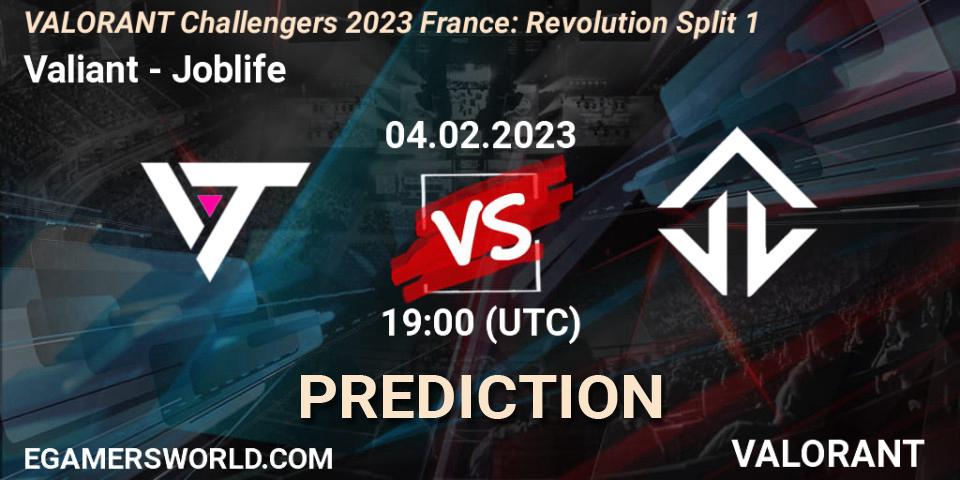 Valiant - Joblife: Maç tahminleri. 04.02.23, VALORANT, VALORANT Challengers 2023 France: Revolution Split 1