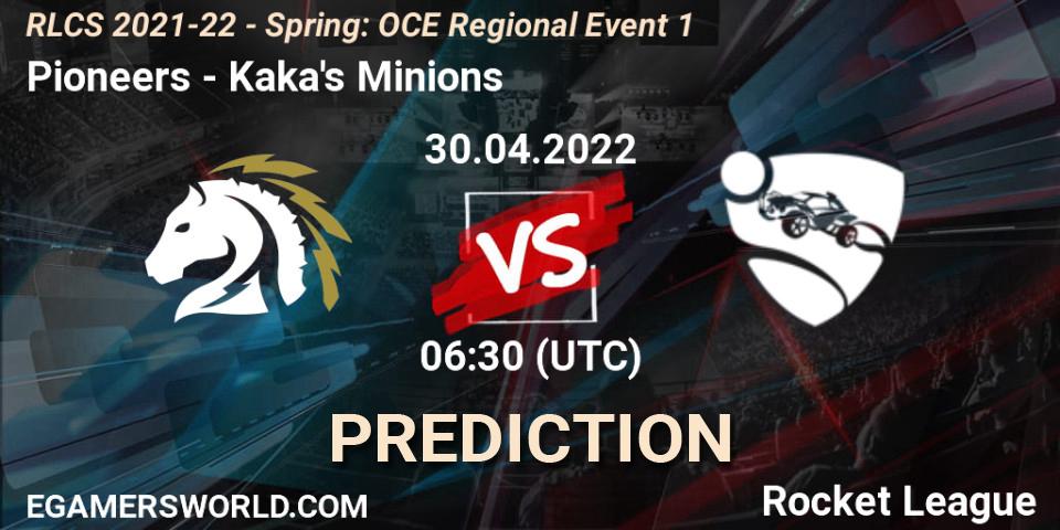 Pioneers - Kaka's Minions: Maç tahminleri. 30.04.2022 at 06:30, Rocket League, RLCS 2021-22 - Spring: OCE Regional Event 1