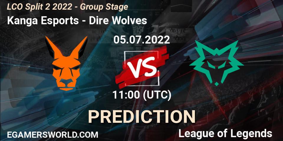 Kanga Esports - Dire Wolves: Maç tahminleri. 05.07.2022 at 11:00, LoL, LCO Split 2 2022 - Group Stage