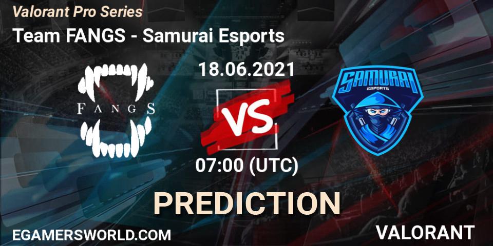 Team FANGS - Samurai Esports: Maç tahminleri. 19.06.2021 at 05:30, VALORANT, Valorant Pro Series