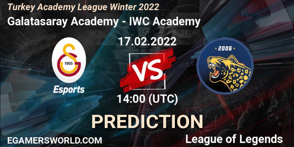 Galatasaray Academy - IWC Academy: Maç tahminleri. 17.02.2022 at 14:00, LoL, Turkey Academy League Winter 2022