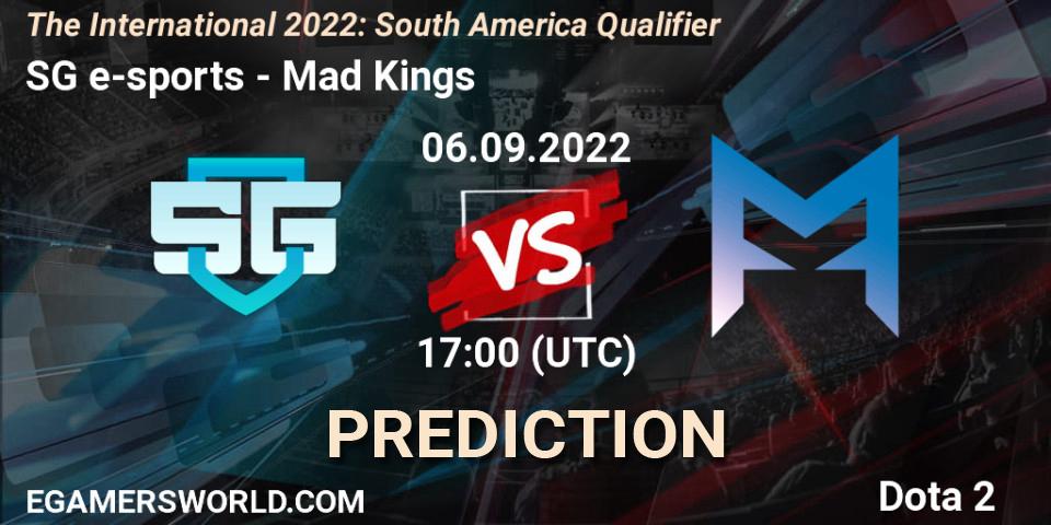 SG e-sports - Mad Kings: Maç tahminleri. 06.09.2022 at 16:47, Dota 2, The International 2022: South America Qualifier