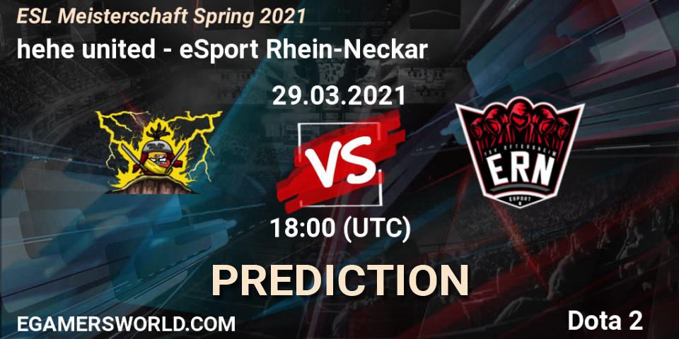 hehe united - eSport Rhein-Neckar: Maç tahminleri. 29.03.2021 at 17:08, Dota 2, ESL Meisterschaft Spring 2021