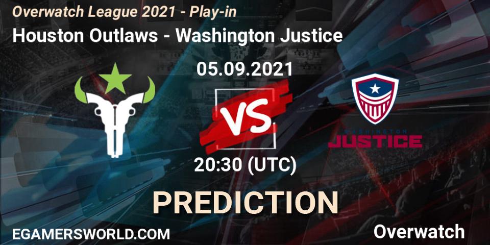 Houston Outlaws - Washington Justice: Maç tahminleri. 05.09.21, Overwatch, Overwatch League 2021 - Play-in