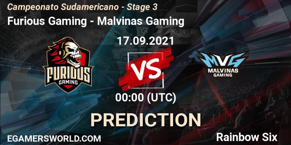 Furious Gaming - Malvinas Gaming: Maç tahminleri. 17.09.2021 at 00:00, Rainbow Six, Campeonato Sudamericano - Stage 3