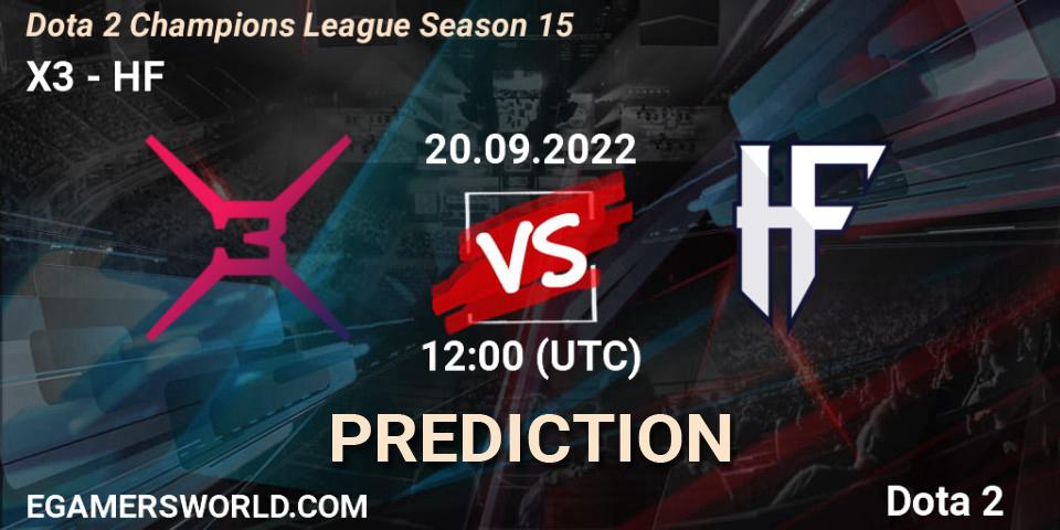 X3 - HF: Maç tahminleri. 20.09.2022 at 12:24, Dota 2, Dota 2 Champions League Season 15
