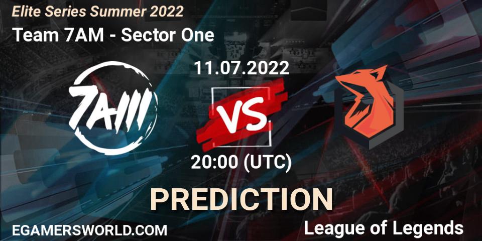 Team 7AM - Sector One: Maç tahminleri. 11.07.2022 at 20:00, LoL, Elite Series Summer 2022