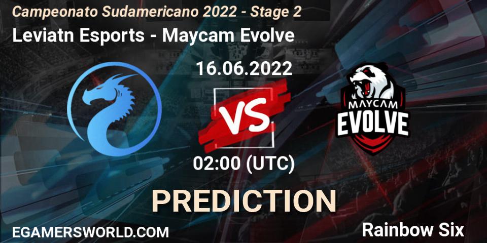 Leviatán Esports - Maycam Evolve: Maç tahminleri. 17.06.2022 at 02:00, Rainbow Six, Campeonato Sudamericano 2022 - Stage 2