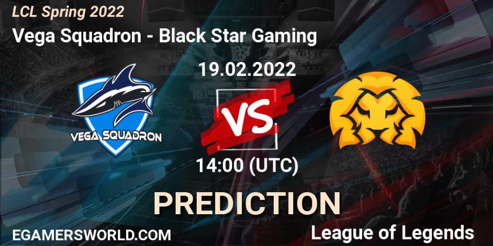 Vega Squadron - Black Star Gaming: Maç tahminleri. 19.02.22, LoL, LCL Spring 2022