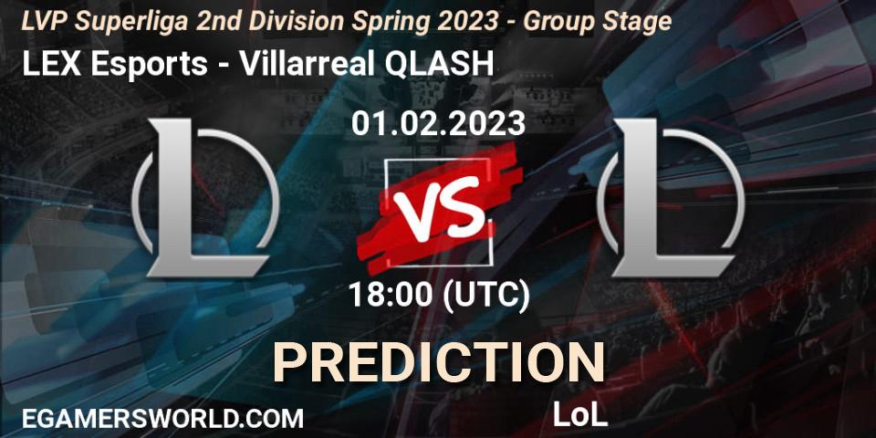 LEX Esports - Villarreal QLASH: Maç tahminleri. 01.02.23, LoL, LVP Superliga 2nd Division Spring 2023 - Group Stage