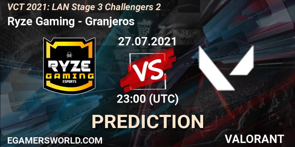 Ryze Gaming - Granjeros: Maç tahminleri. 27.07.2021 at 23:00, VALORANT, VCT 2021: LAN Stage 3 Challengers 2