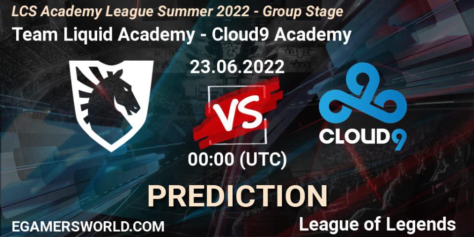 Team Liquid Academy - Cloud9 Academy: Maç tahminleri. 23.06.22, LoL, LCS Academy League Summer 2022 - Group Stage