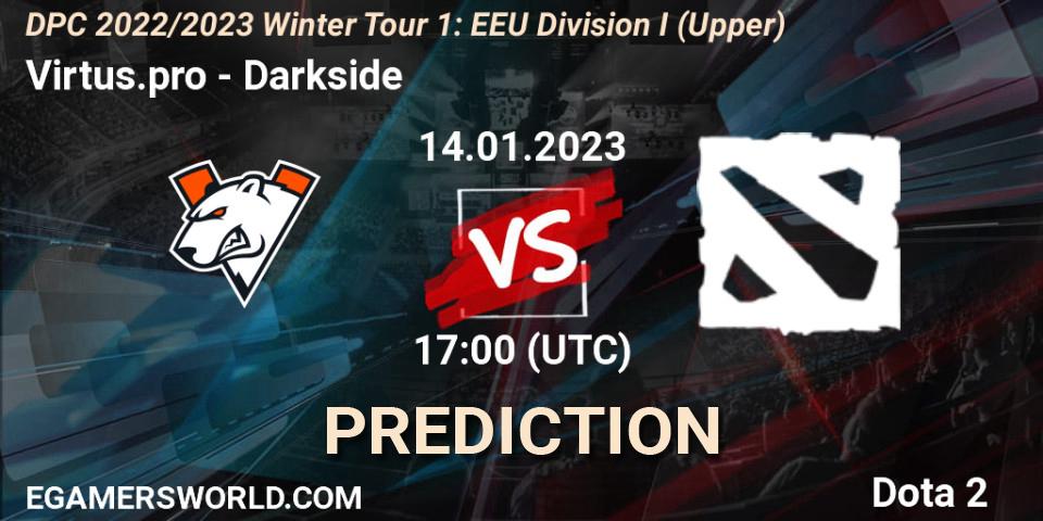 Virtus.pro - Darkside: Maç tahminleri. 14.01.2023 at 17:08, Dota 2, DPC 2022/2023 Winter Tour 1: EEU Division I (Upper)