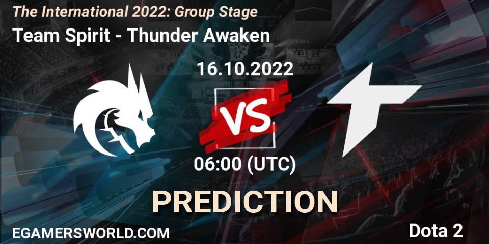 Team Spirit - Thunder Awaken: Maç tahminleri. 16.10.2022 at 06:33, Dota 2, The International 2022: Group Stage
