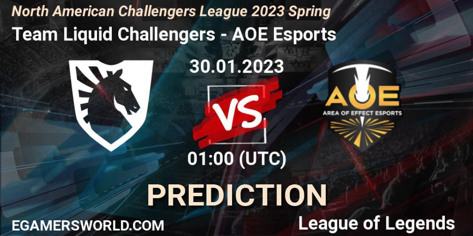 Team Liquid Challengers - AOE Esports: Maç tahminleri. 30.01.23, LoL, NACL 2023 Spring - Group Stage