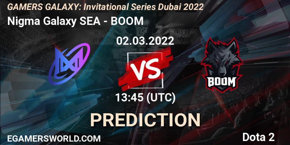 Nigma Galaxy SEA - BOOM: Maç tahminleri. 02.03.2022 at 13:21, Dota 2, GAMERS GALAXY: Invitational Series Dubai 2022