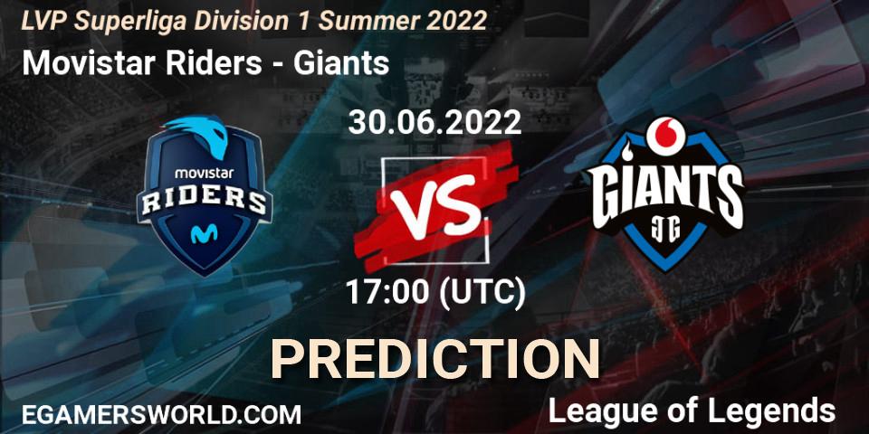 Movistar Riders - Giants: Maç tahminleri. 30.06.2022 at 17:00, LoL, LVP Superliga Division 1 Summer 2022