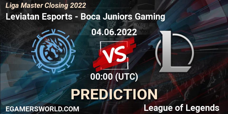 Leviatan Esports - Boca Juniors Gaming: Maç tahminleri. 04.06.2022 at 00:00, LoL, Liga Master Closing 2022