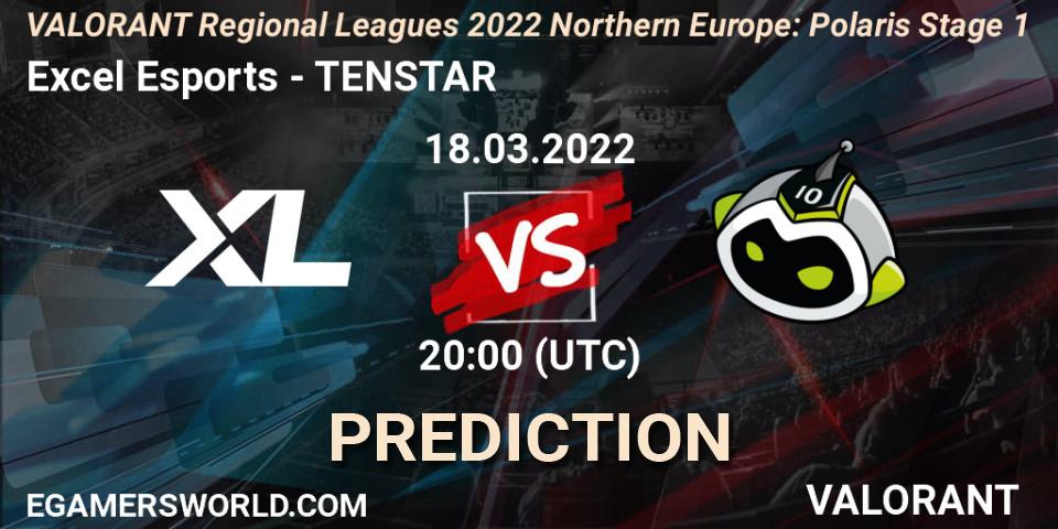 Excel Esports - TENSTAR: Maç tahminleri. 18.03.2022 at 20:30, VALORANT, VALORANT Regional Leagues 2022 Northern Europe: Polaris Stage 1
