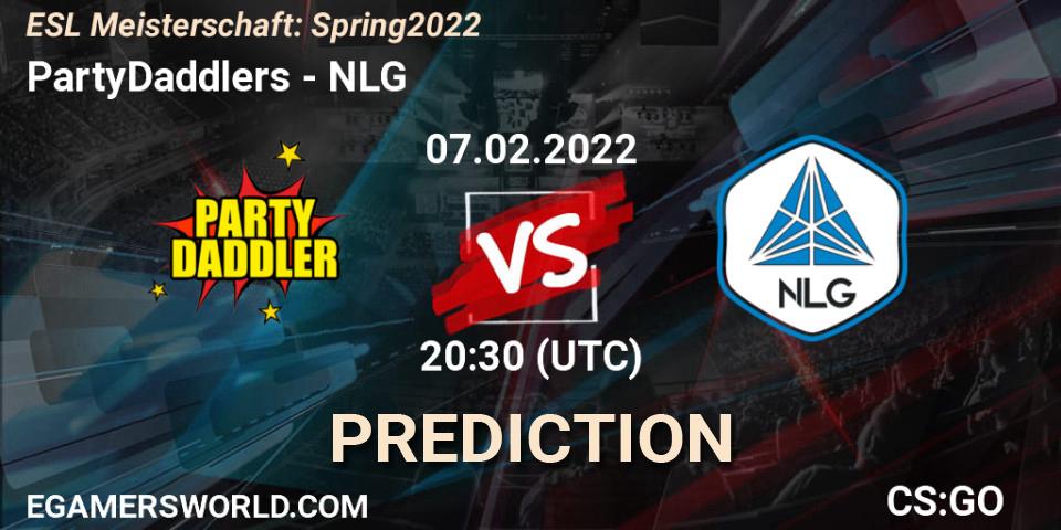 PartyDaddlers - NLG: Maç tahminleri. 07.02.2022 at 20:30, Counter-Strike (CS2), ESL Meisterschaft: Spring 2022