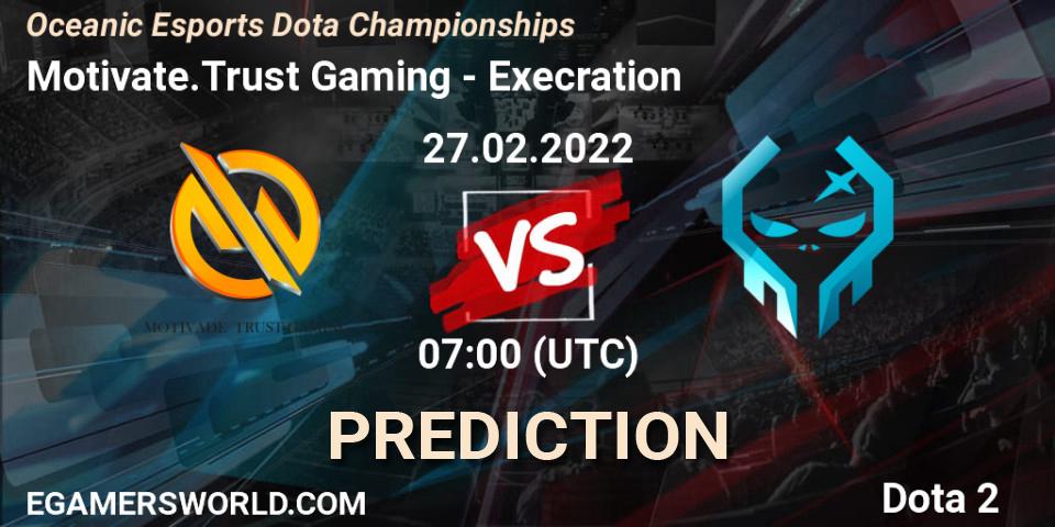 Motivate.Trust Gaming - Execration: Maç tahminleri. 27.02.2022 at 07:01, Dota 2, Oceanic Esports Dota Championships