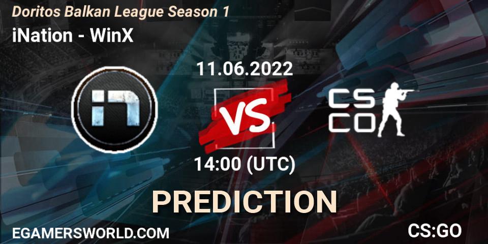 iNation - WinX: Maç tahminleri. 11.06.2022 at 14:10, Counter-Strike (CS2), Doritos Balkan League Season 1