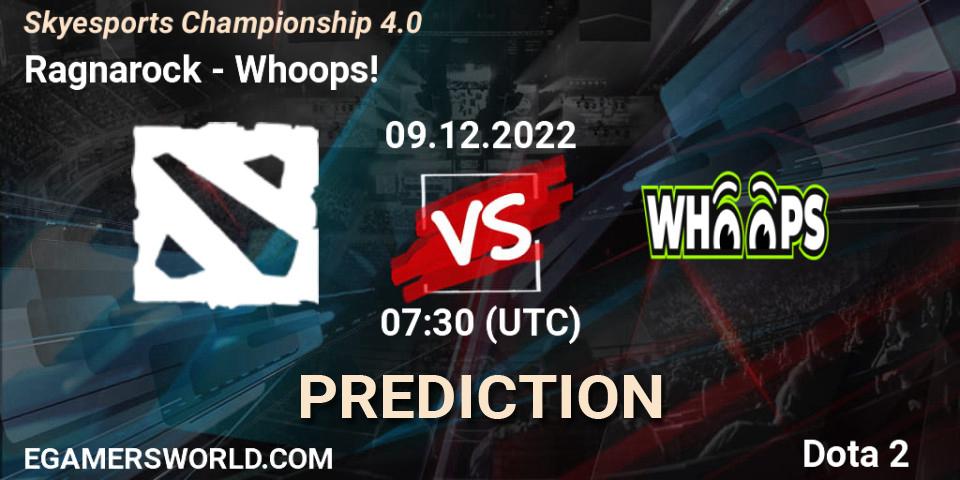 Ragnarock - Whoops!: Maç tahminleri. 09.12.22, Dota 2, Skyesports Championship 4.0
