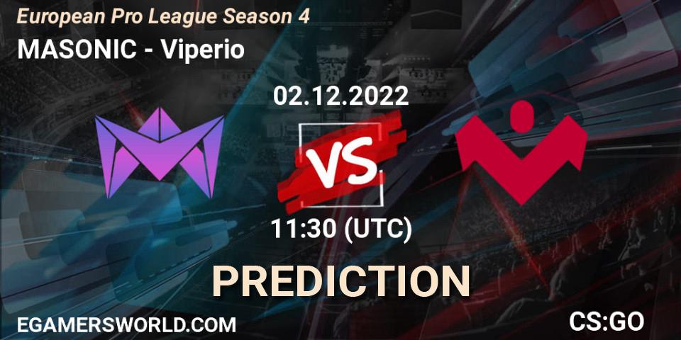 MASONIC - Viperio: Maç tahminleri. 02.12.22, CS2 (CS:GO), European Pro League Season 4