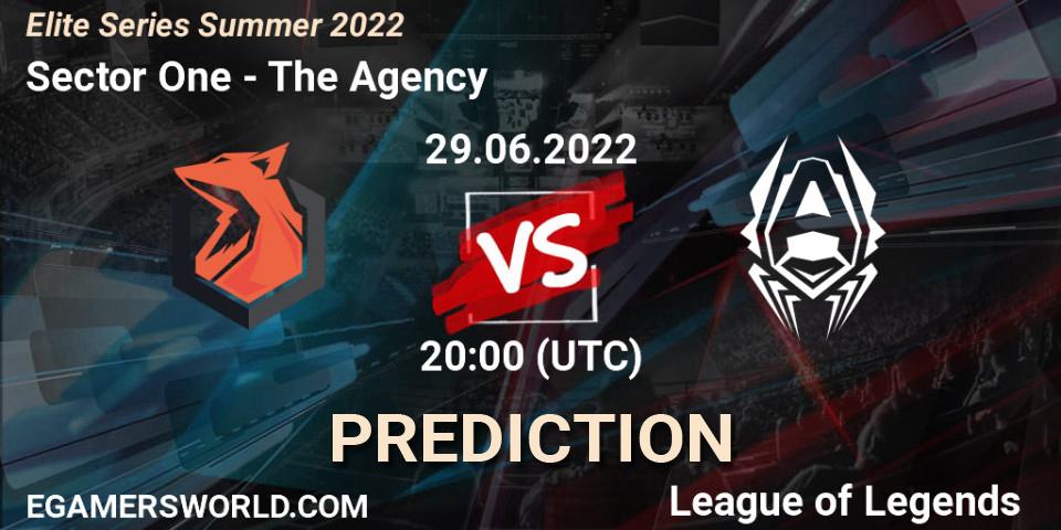 Sector One - The Agency: Maç tahminleri. 29.06.2022 at 20:00, LoL, Elite Series Summer 2022