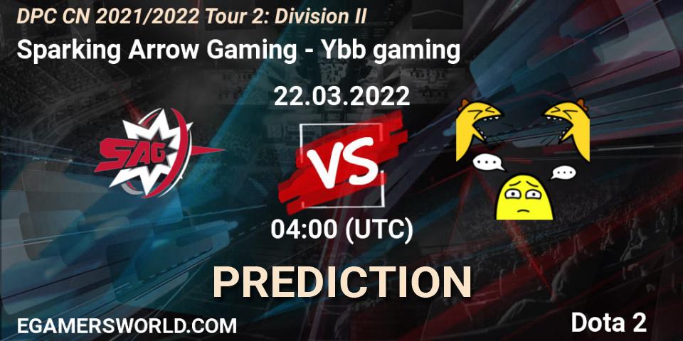 Sparking Arrow Gaming - Ybb gaming: Maç tahminleri. 22.03.22, Dota 2, DPC 2021/2022 Tour 2: CN Division II (Lower)