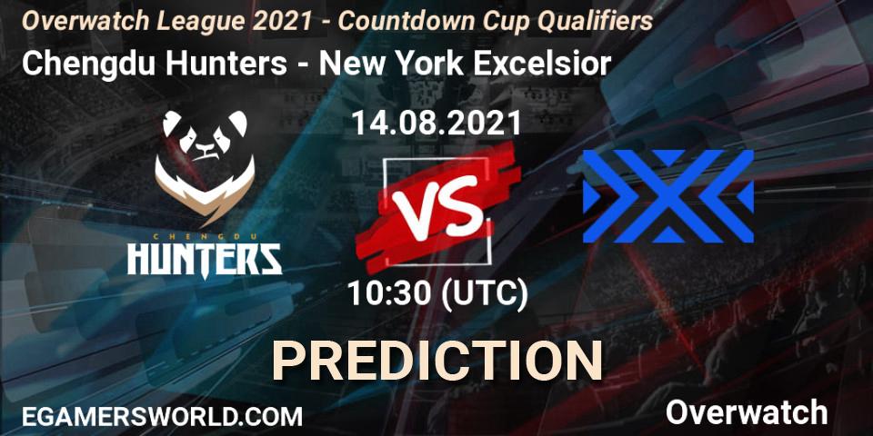 Chengdu Hunters - New York Excelsior: Maç tahminleri. 08.08.2021 at 10:50, Overwatch, Overwatch League 2021 - Countdown Cup Qualifiers