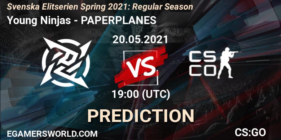 Young Ninjas - PAPERPLANES: Maç tahminleri. 20.05.2021 at 19:00, Counter-Strike (CS2), Svenska Elitserien Spring 2021: Regular Season