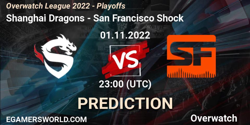 Shanghai Dragons - San Francisco Shock: Maç tahminleri. 01.11.2022 at 23:30, Overwatch, Overwatch League 2022 - Playoffs