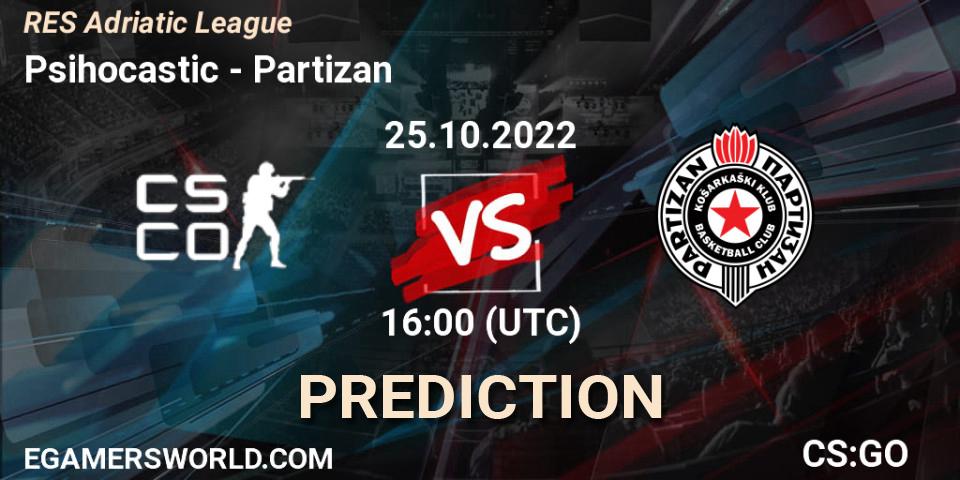 Psihocastic - Partizan: Maç tahminleri. 25.10.2022 at 16:00, Counter-Strike (CS2), RES Adriatic League