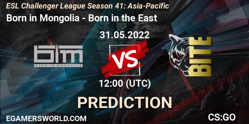 Born in Mongolia - Born in the East: Maç tahminleri. 31.05.2022 at 12:00, Counter-Strike (CS2), ESL Challenger League Season 41: Asia-Pacific