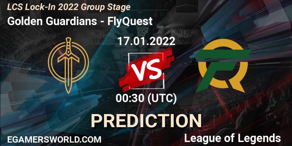 Golden Guardians - FlyQuest: Maç tahminleri. 17.01.2022 at 00:30, LoL, LCS Lock-In 2022 Group Stage