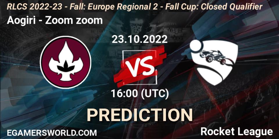 Aogiri - Zoom zoom: Maç tahminleri. 23.10.2022 at 16:00, Rocket League, RLCS 2022-23 - Fall: Europe Regional 2 - Fall Cup: Closed Qualifier