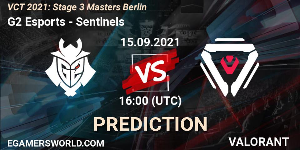 G2 Esports - Sentinels: Maç tahminleri. 15.09.21, VALORANT, VCT 2021: Stage 3 Masters Berlin